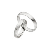 Linder Trauringe in Weissgold